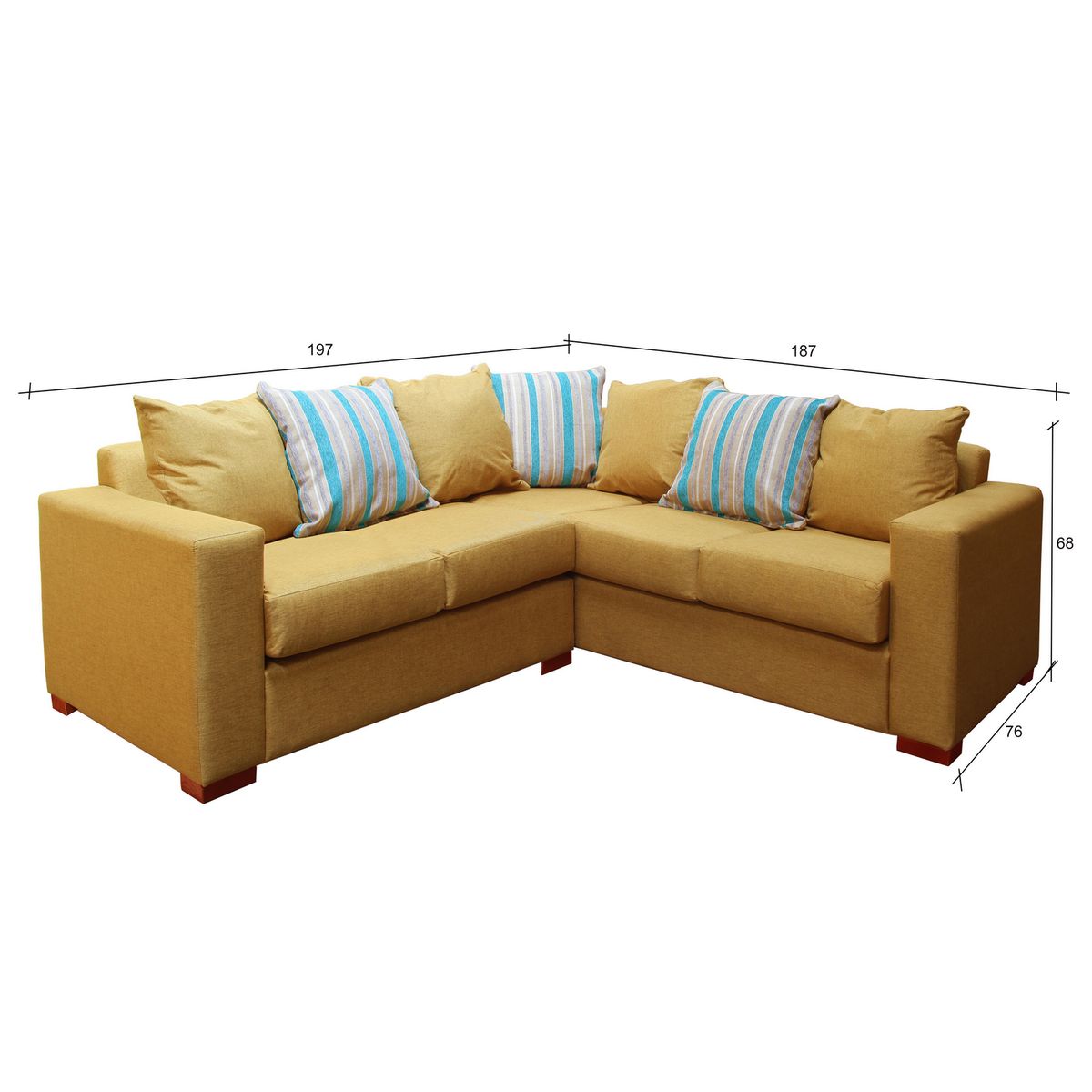 DKORA - Sofá Seccional 4 Cuerpos Blake 187x68x76 cm