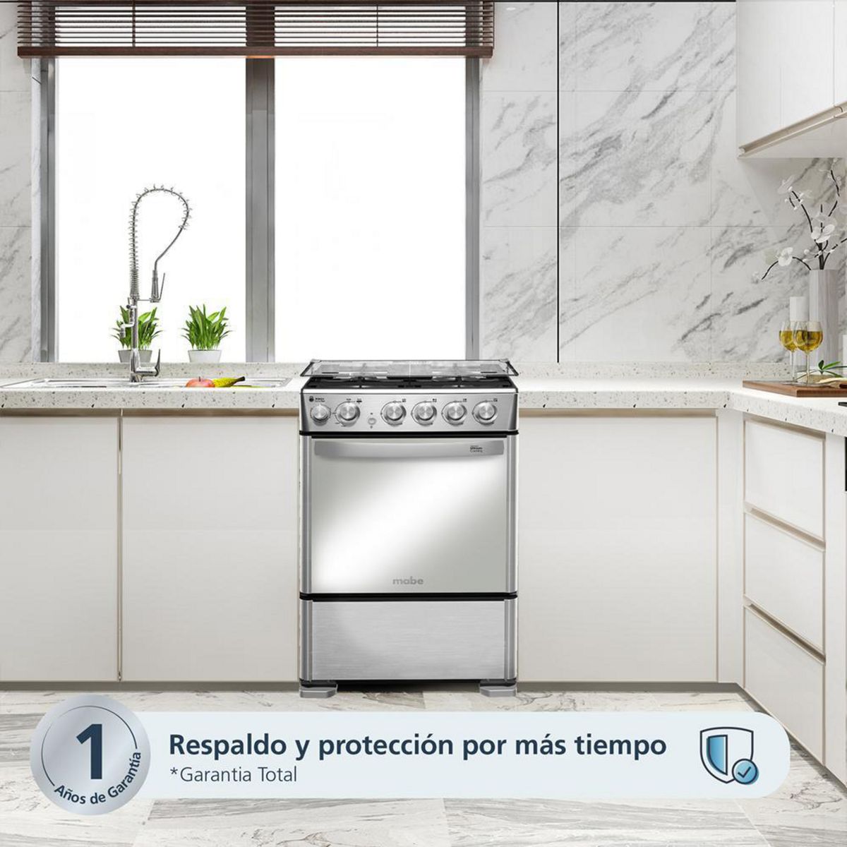 MABE - Cocina a Gas 4 Platos Inox CMC5540FX0
