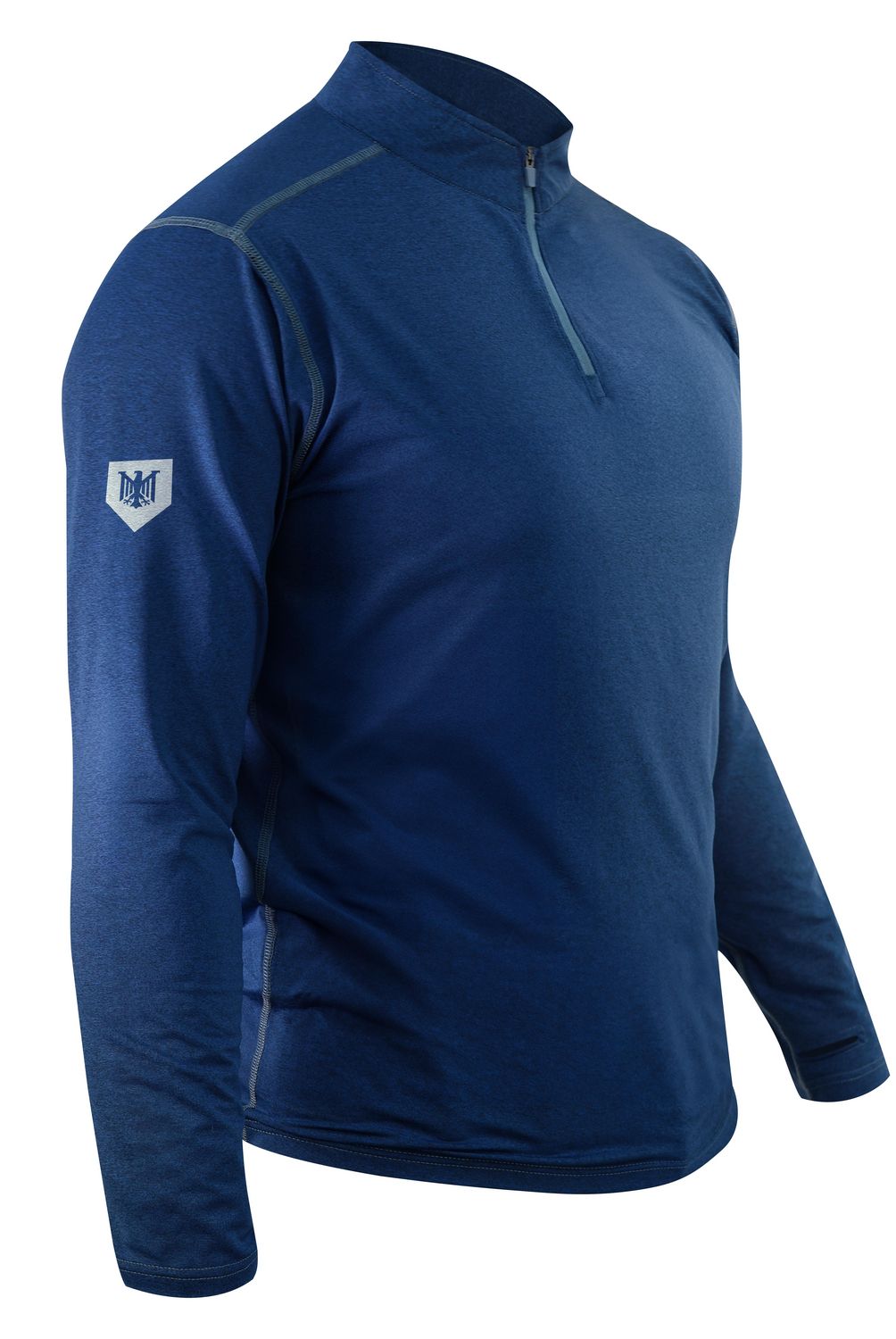 UBERMANN - Polera Dry Fit manga larga azul Talla XL
