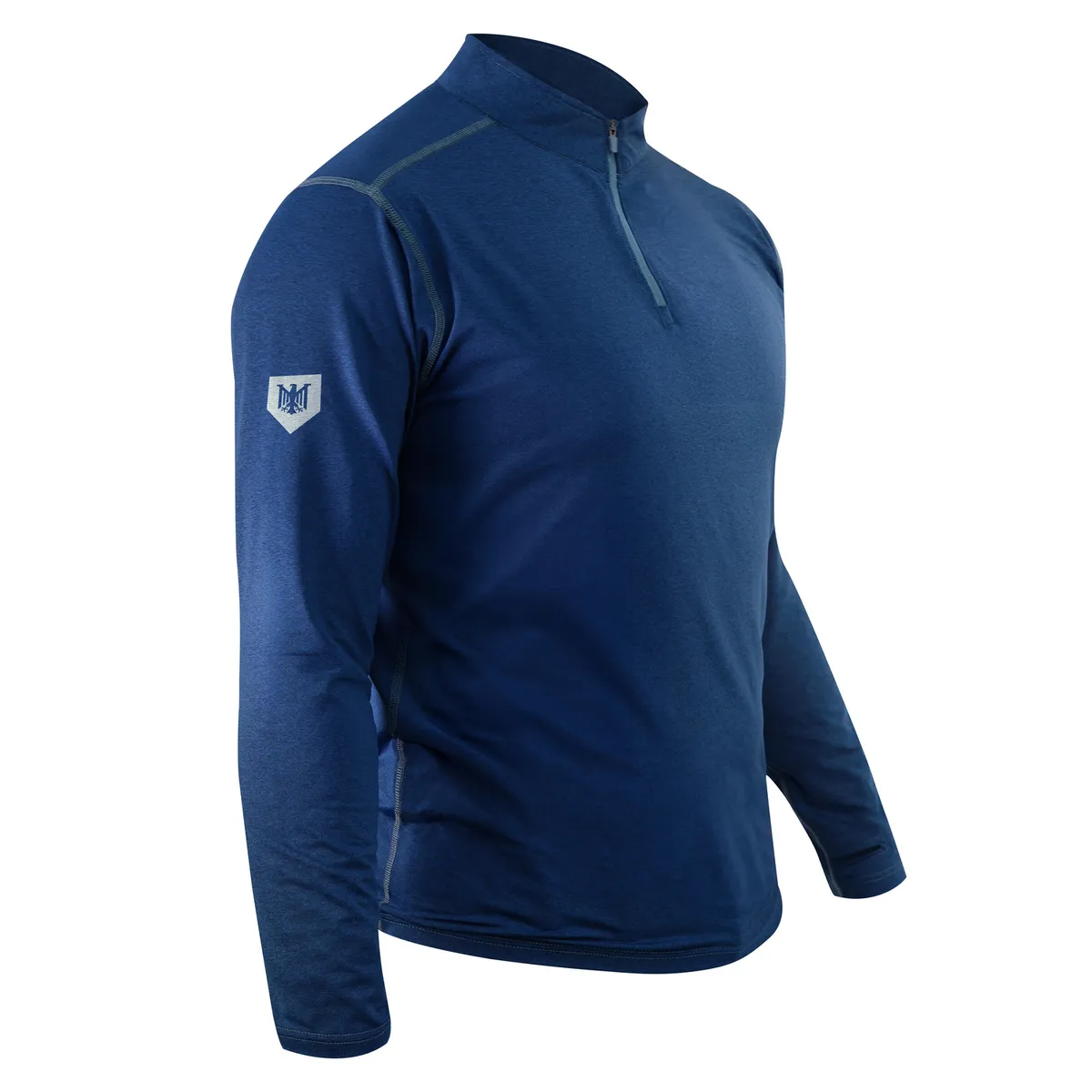 UBERMANN - Polera Dry Fit manga larga azul Talla XL