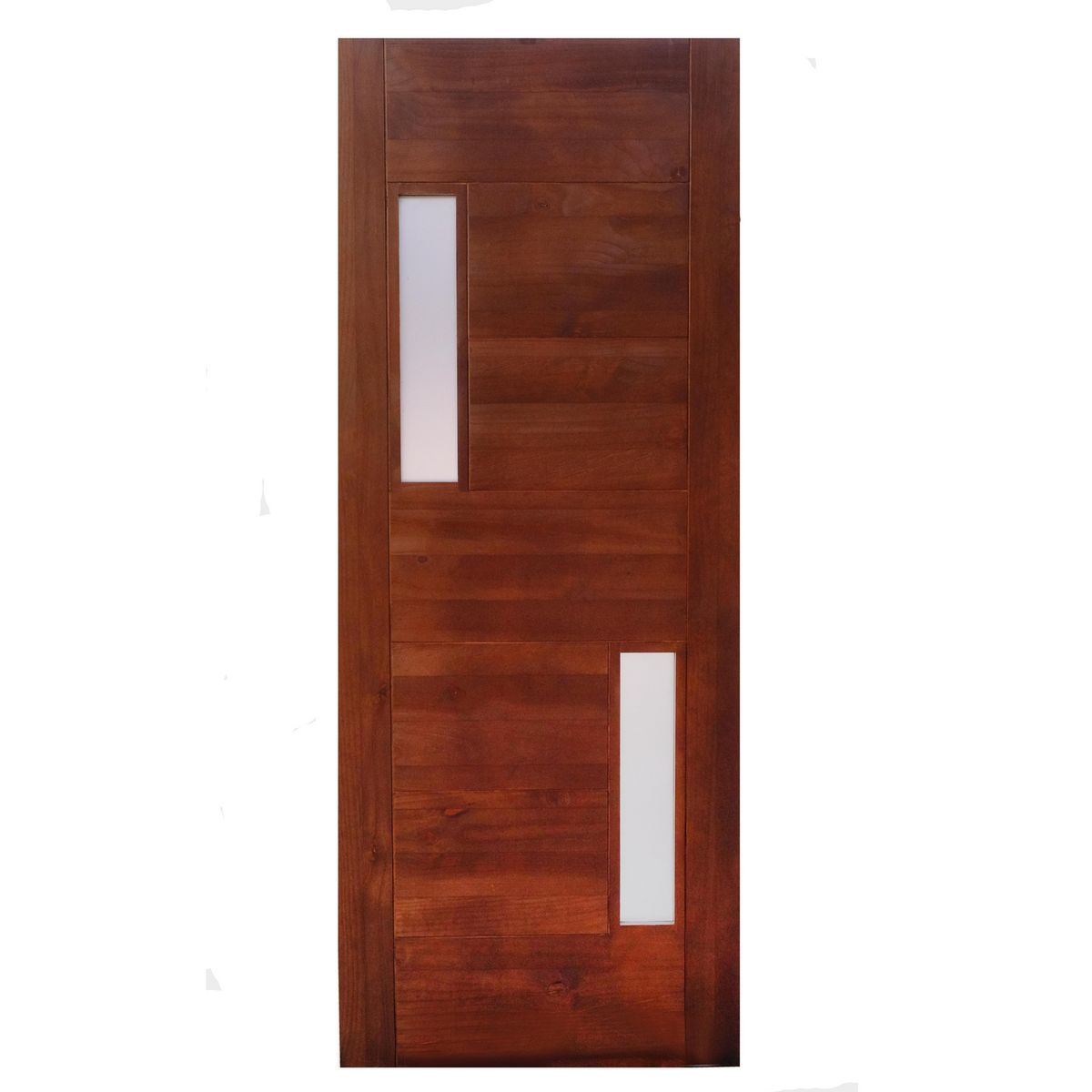 GLOVER - Puerta Exterior Madera Pino Radiata Murano Café Claro