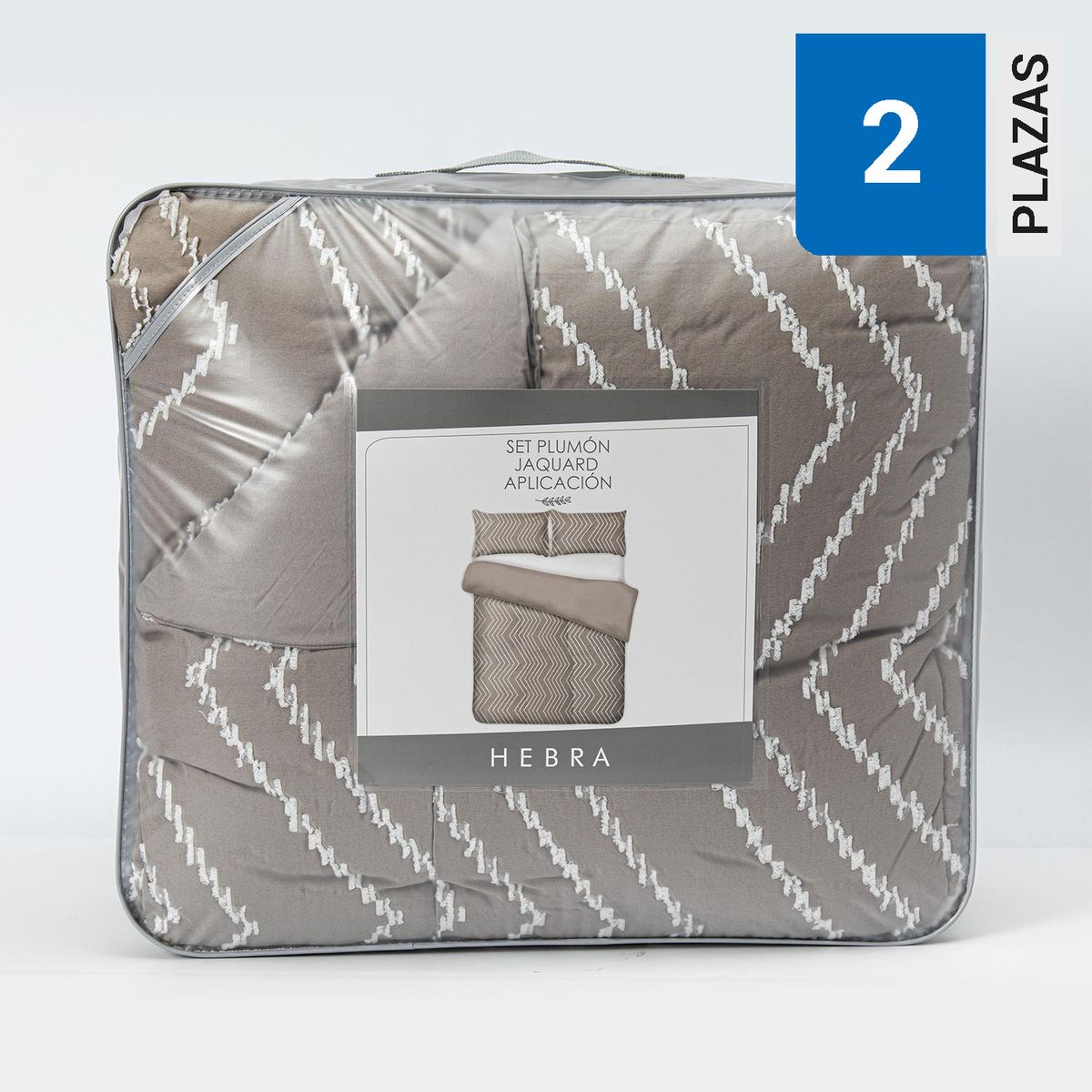 HEBRA - Plumón Jacquard Gris