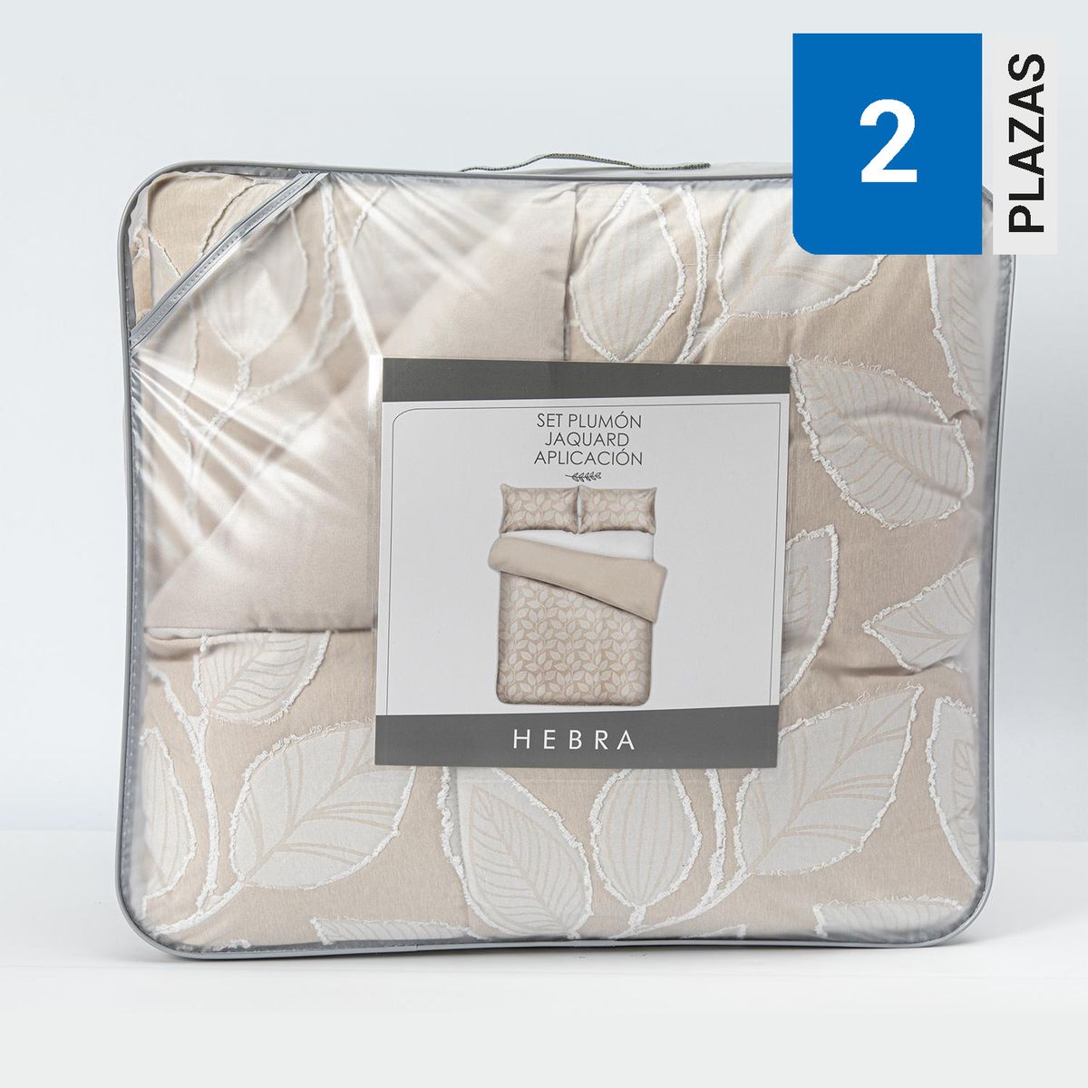 HEBRA - Plumón 2 plazas Jacquard Beige 