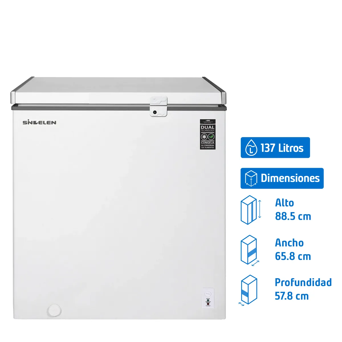 SINDELEN - Freezer Horizontal 137 Litros SFH-152BL