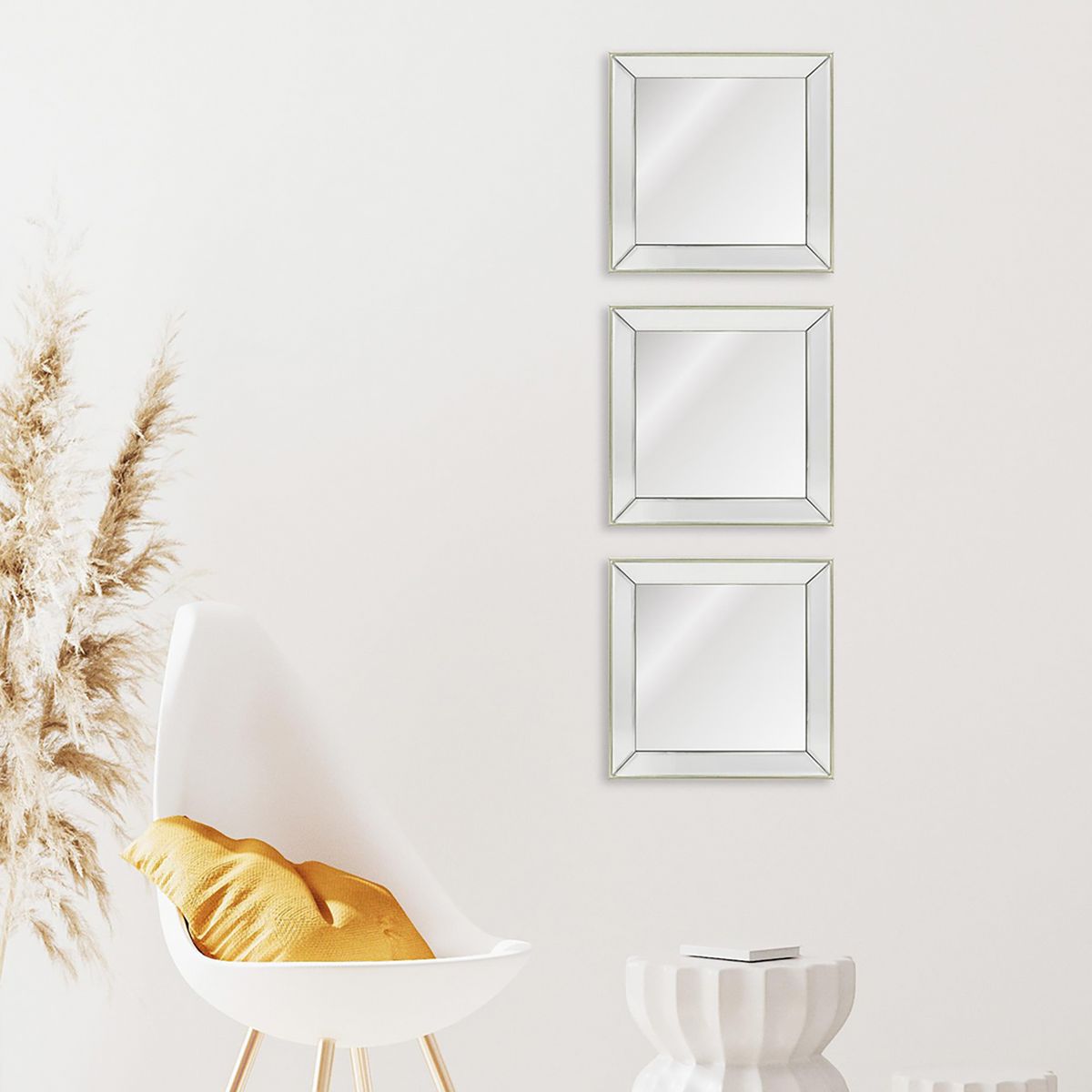 RONDA - Set 3 Espejos Decorativo Forma Otra 30x30 cm Biselado