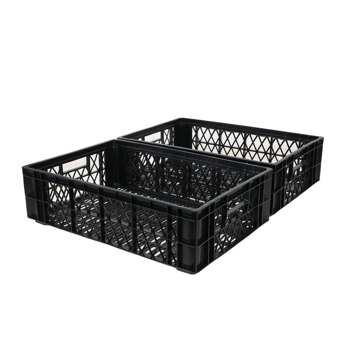 AUTORODEC - Pack de 2 Cajas Polleras 40x17x60 cm Negro