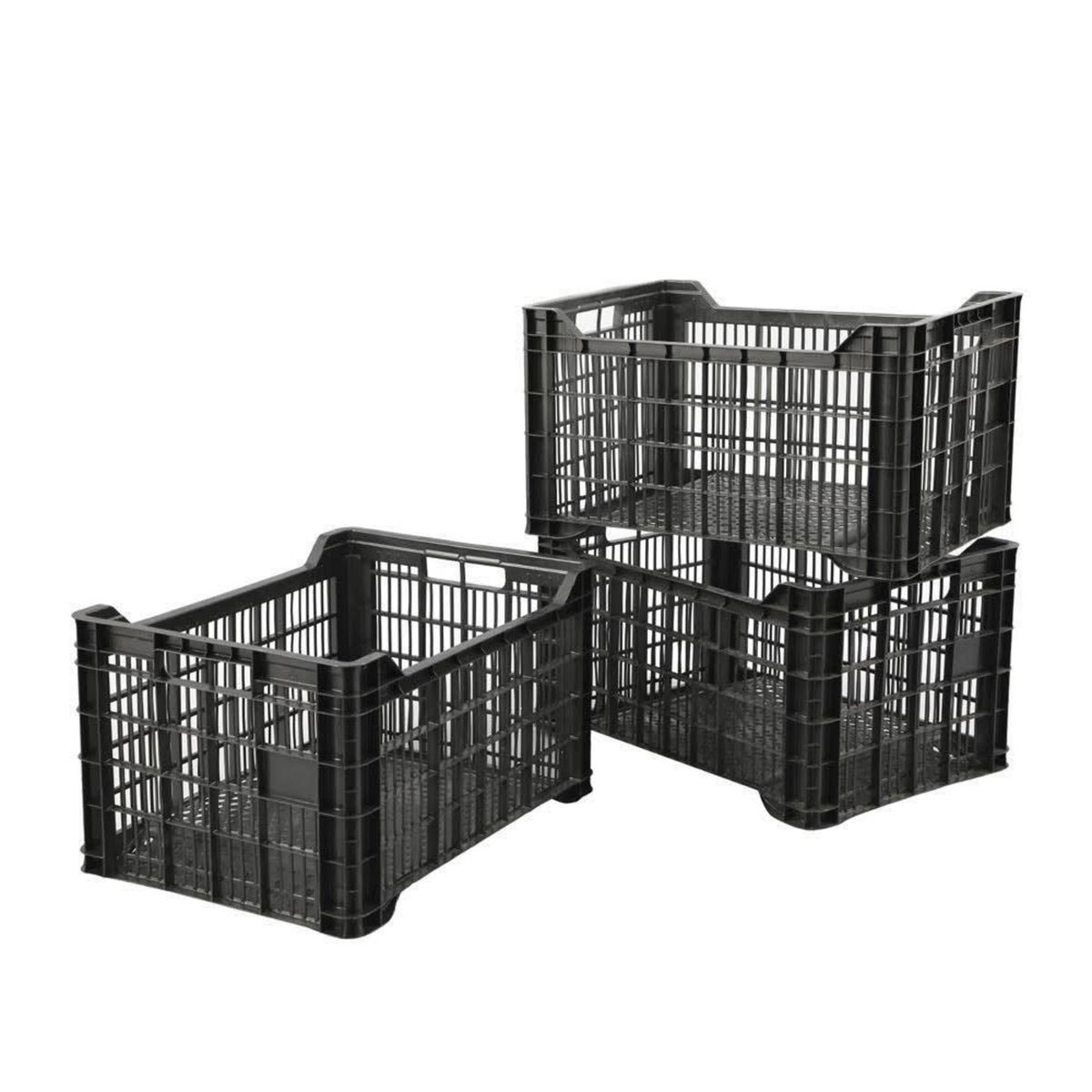 AUTORODEC - Pack de 3 Cajas Torito 47x27x34 cm Negro