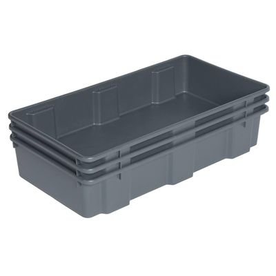 Imagen 2 del producto Pack de 3 cajas 73x14x39 cm 32 l Grafito