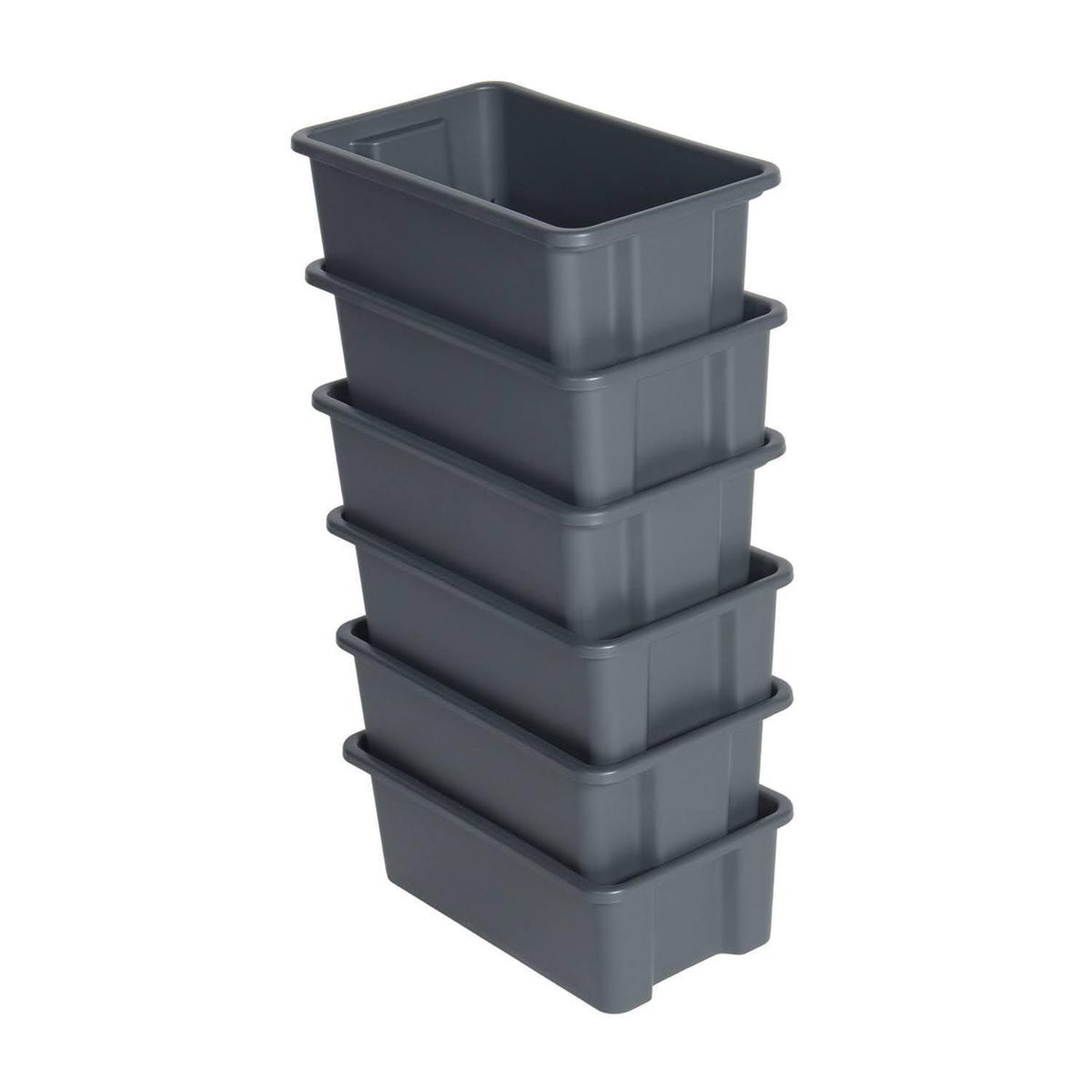 AUTORODEC - Pack de 6 cajas 24x14x39 cm 9 l Grafito