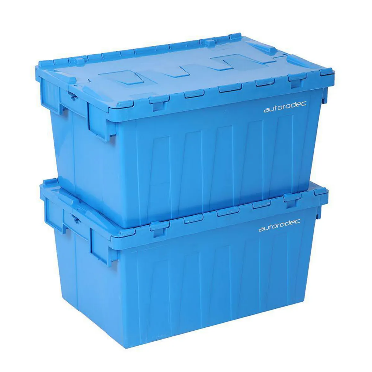 AUTORODEC - Pack de 2 Cajas Logísticas Abisagradas 60x31.5x40 cm 56 l Azul