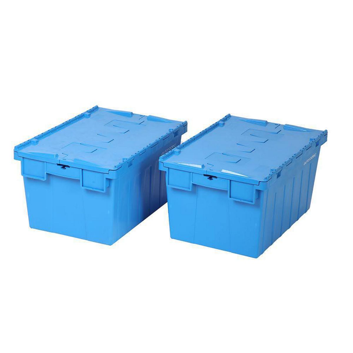AUTORODEC - Pack de 2 Cajas Logísticas Abisagradas 60x31.5x40 cm 56 l Azul