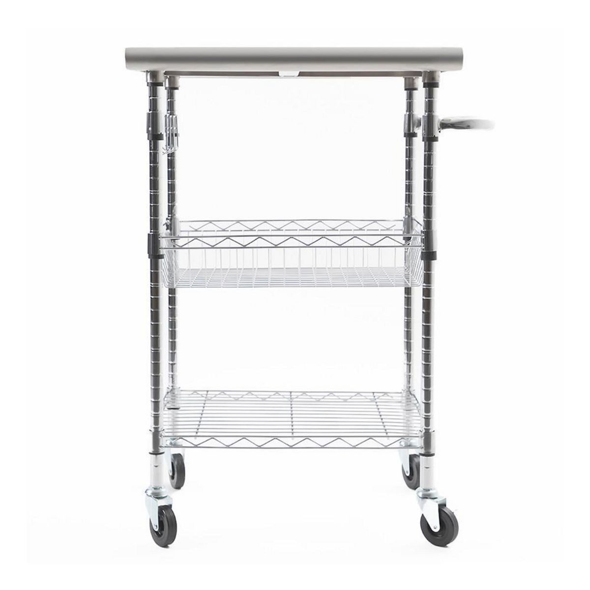 AUTORODEC - Carro cocina de 3 niveles 61x51x94 cm superficie de acero inoxidable