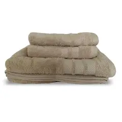 ILLUSIONS - Set de Toallas 450 gr Algodón 70x130 cm Beige