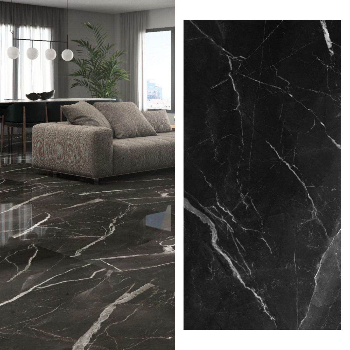 EMBRAMACO - Porcelanato 62x120 cm Gran Calacata Negro 2.26 m2