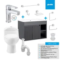 Sala de Baño 30,5 cm 4.8 l Lille 70 Dark Grey Texturado