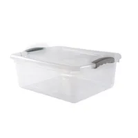 Caja Wenbox 32x16x42 cm 15 l Transparente con clip gris