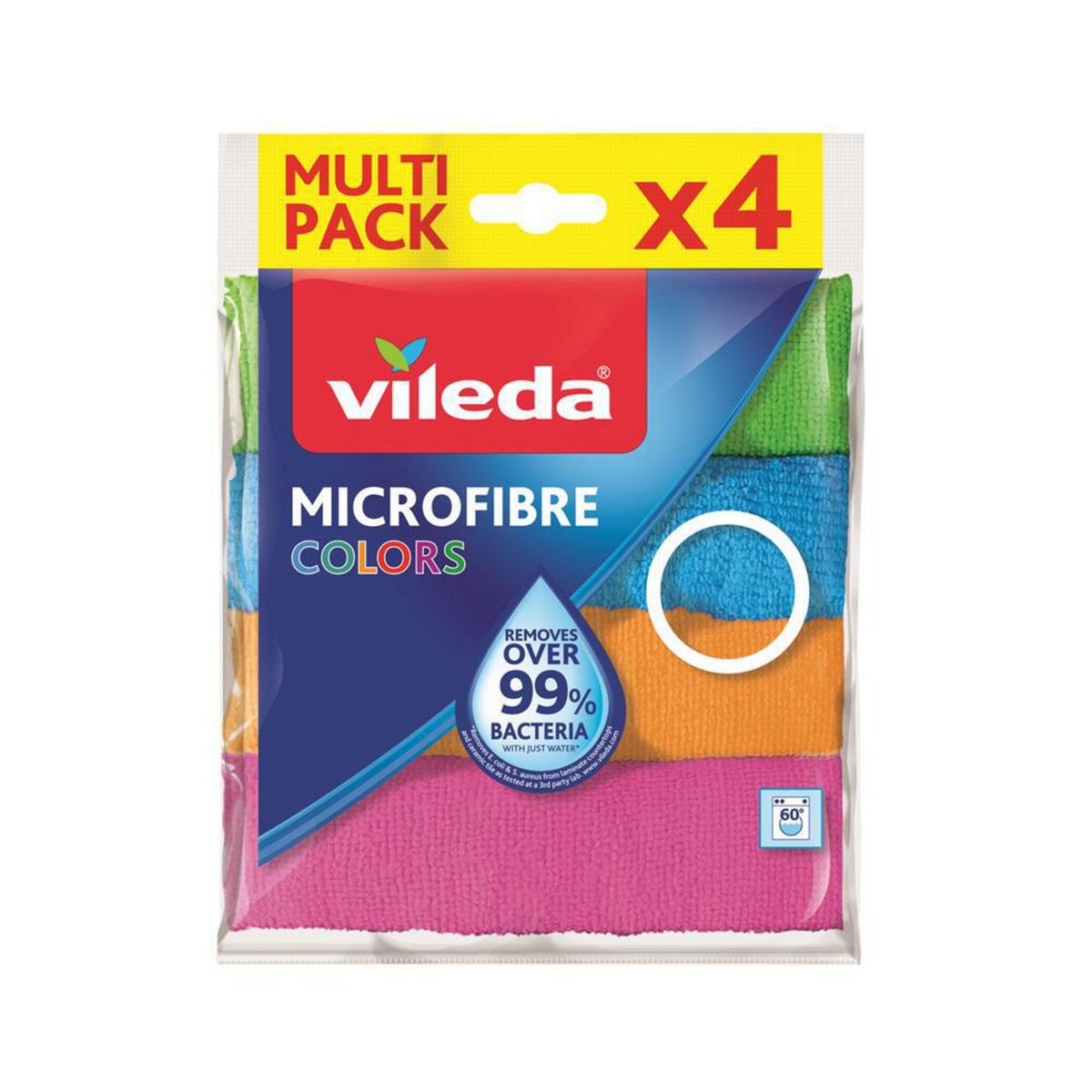 VILEDA - Pack de Paños Vileda Multiuso 4 Unidades Limpieza Hogar