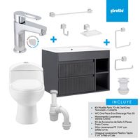 Sala de Baño 30,5 cm 4.8 l Paris 70 Dark Grey Texturado