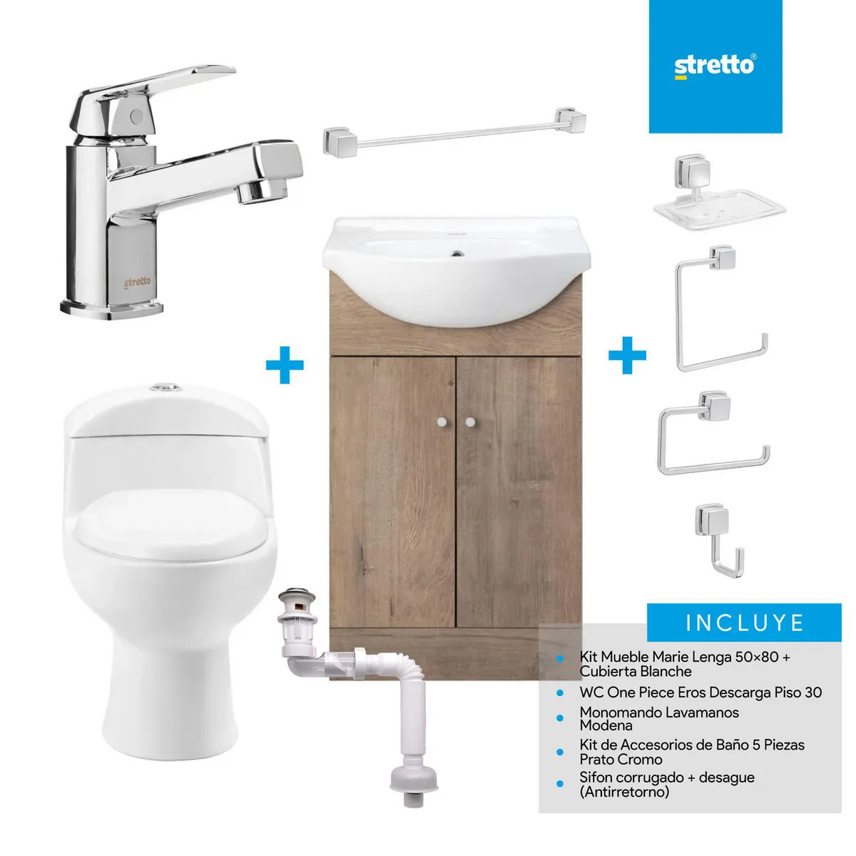 STRETTO - Sala de Baño 30,5 cm 4.8 l Marie 50 Lenga