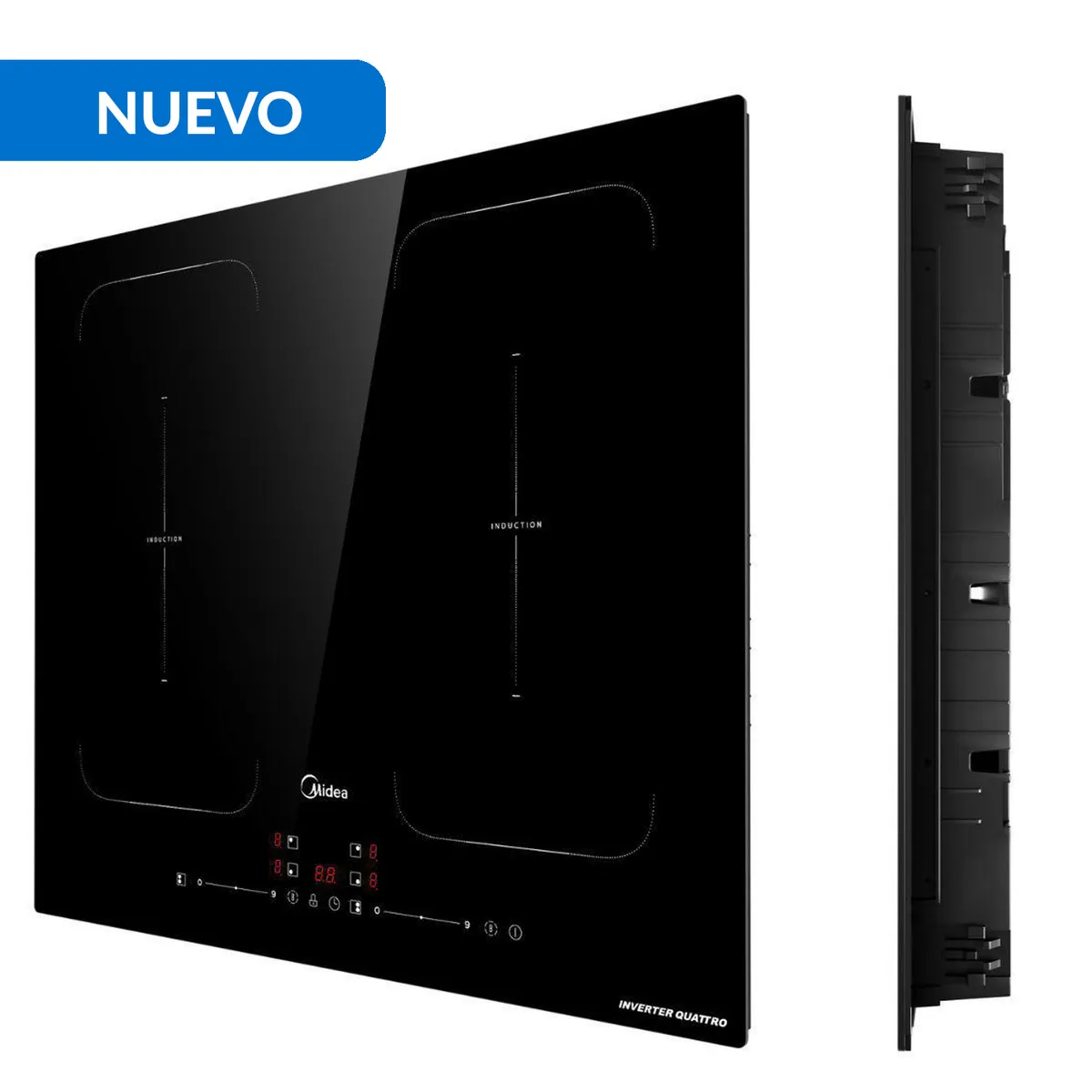 MIDEA - Encimera Inducción 4 Platos Black MC-IF7455J1CC-A