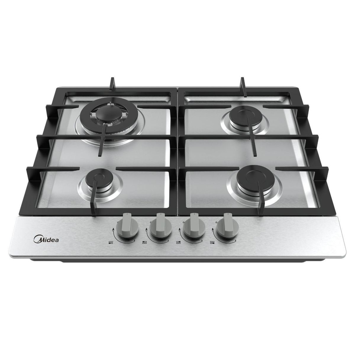 MIDEA - Encimera Gas 4 Platos Grey MG60SK005