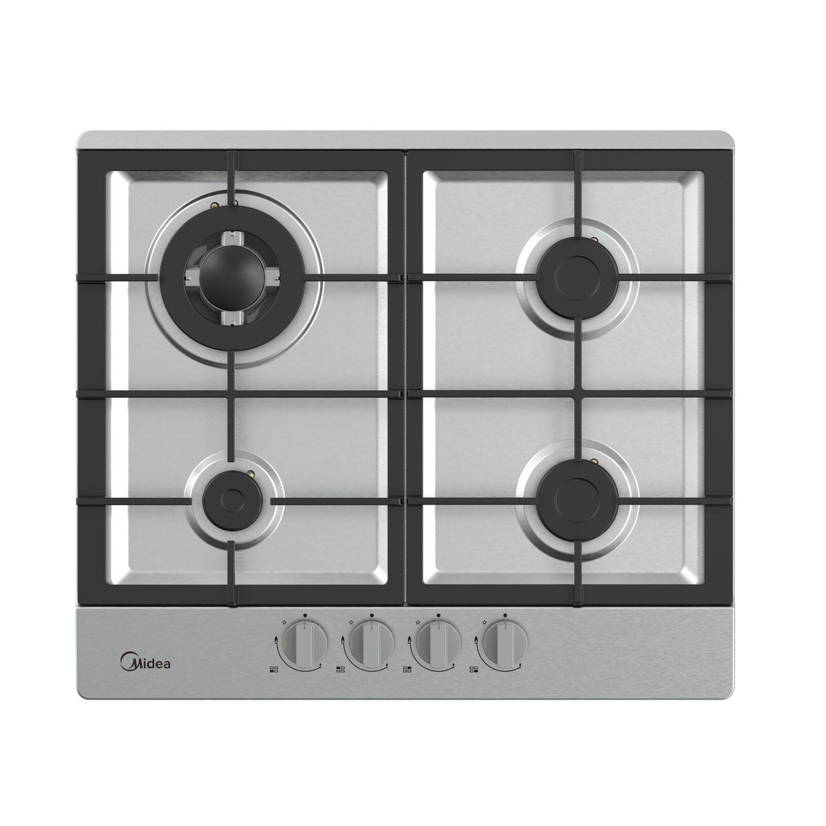 MIDEA - Encimera Gas 4 Platos Grey MG60SK005