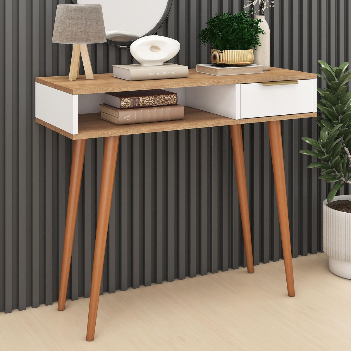 MOBILFRANK - Arrimo RA22 Miel y blanco 90x36x78 cm