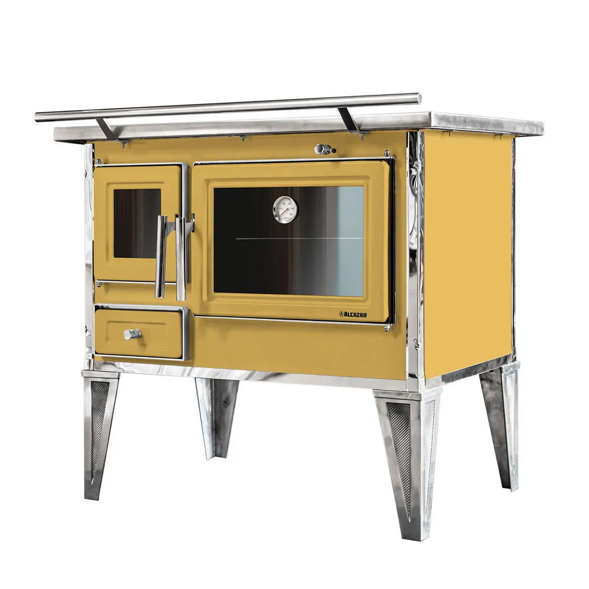 ALCAZAR - Cocina a Leña Calbuco L90 Amarilla