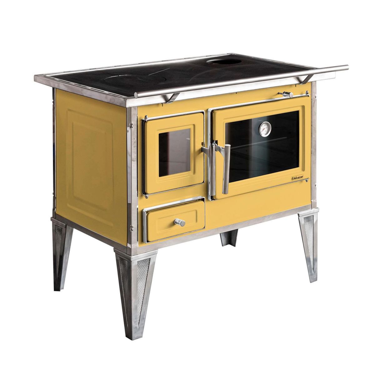 ALCAZAR - Cocina a Leña Calbuco L70 Amarilla