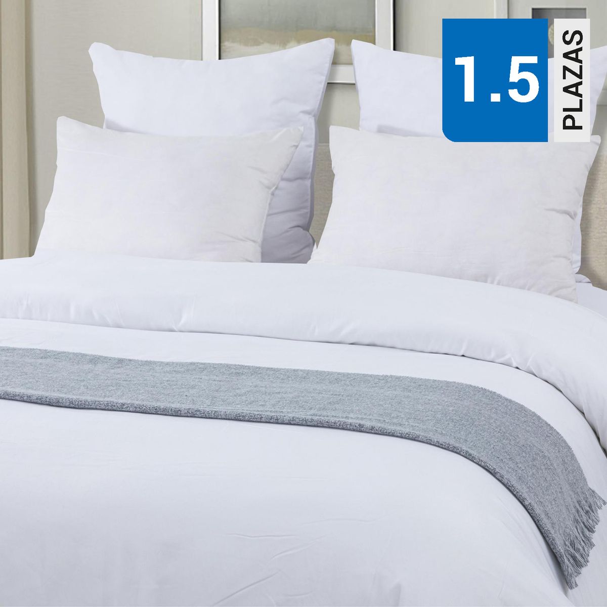 HEBRA - Manta Barcelona 1.5 plazas Gris