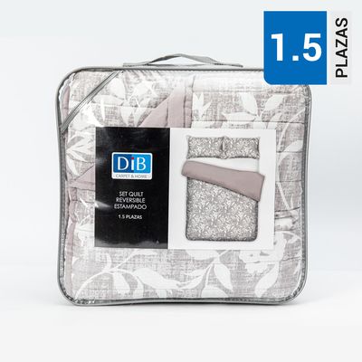 Imagen 2 del producto Quilt Flores Gris