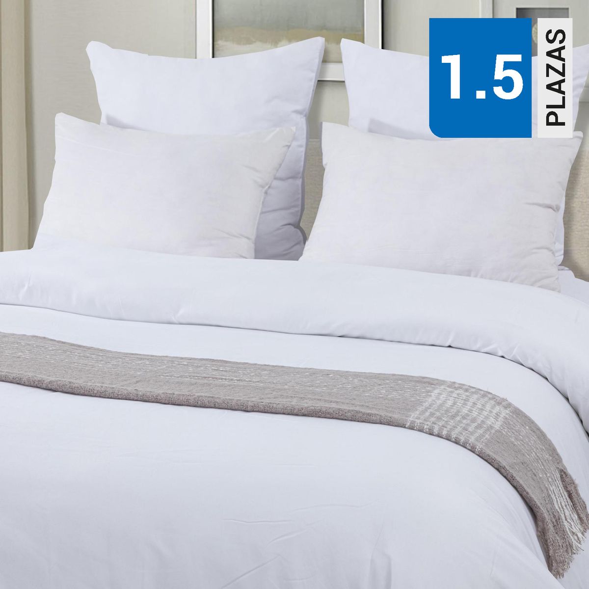 HEBRA - Manta Valencia 1.5 plazas Gris