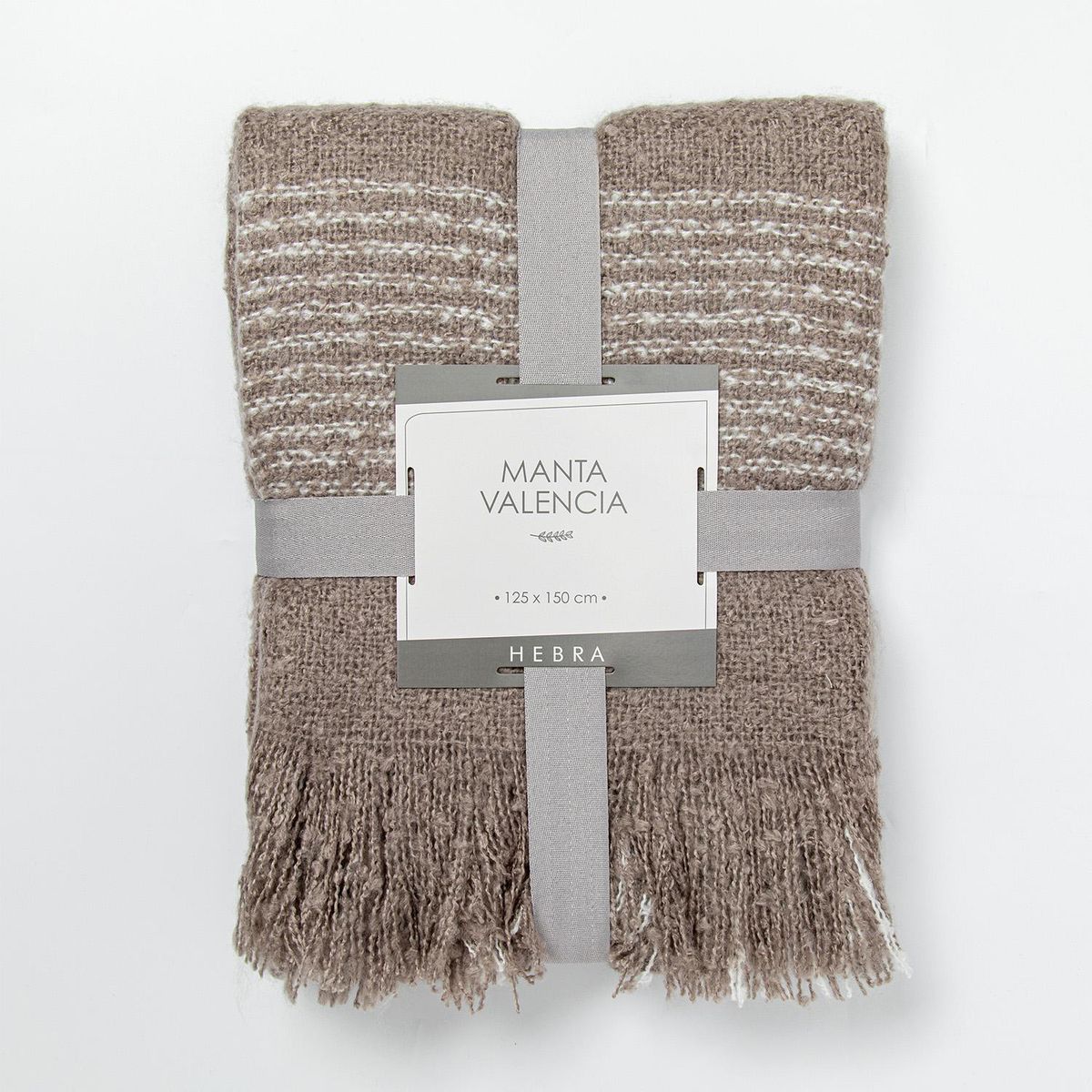 HEBRA - Manta Valencia 1.5 plazas Gris