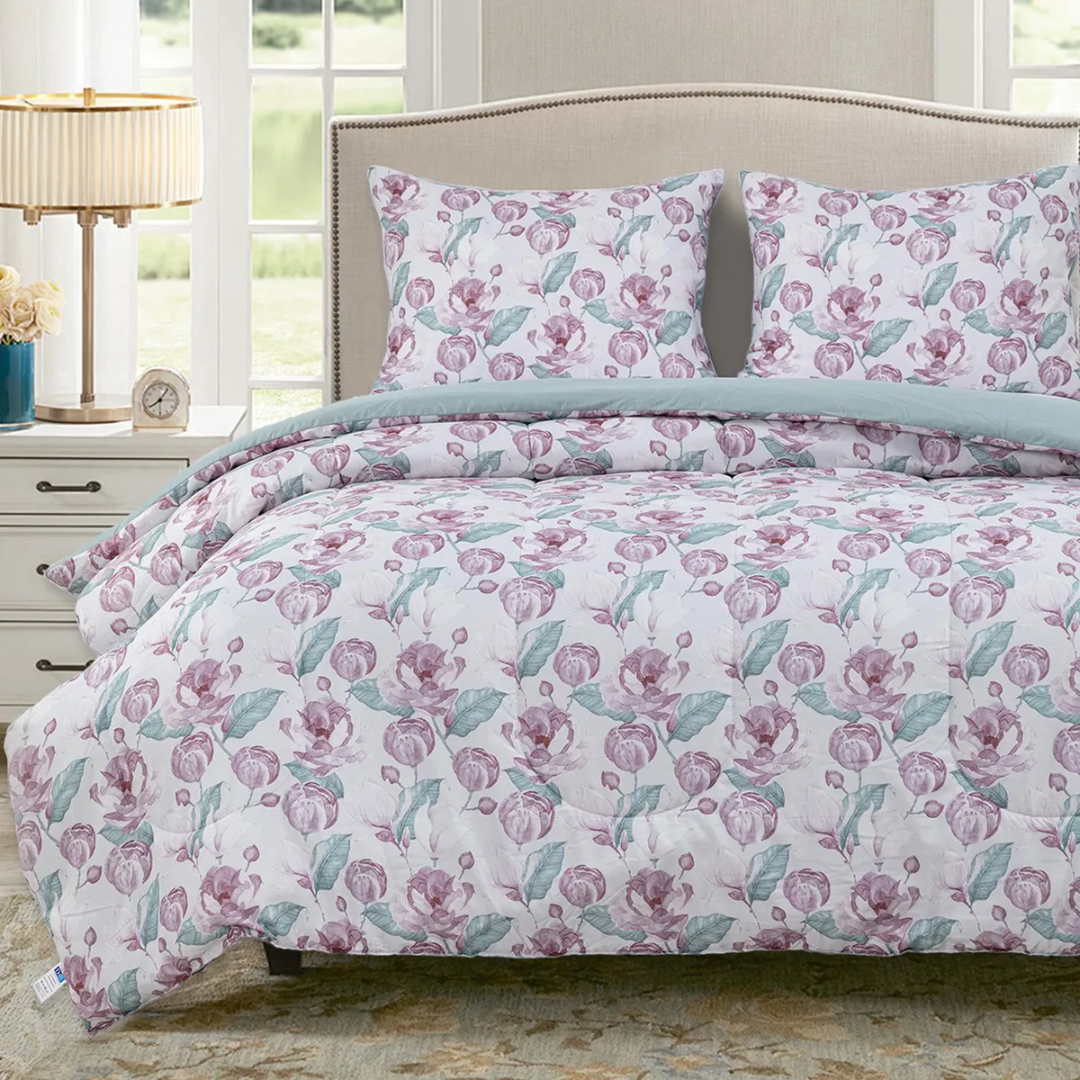 DIB - Plumón Floral Rosa