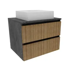TECNOMOBILI - Mueble Baño Mármol Lunar/Almendra 60x45x46.9 cm