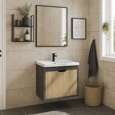 Imagen 2 del producto Mueble Baño Mármol Lunar/Almendra 44.6x38.4x30.3 cm