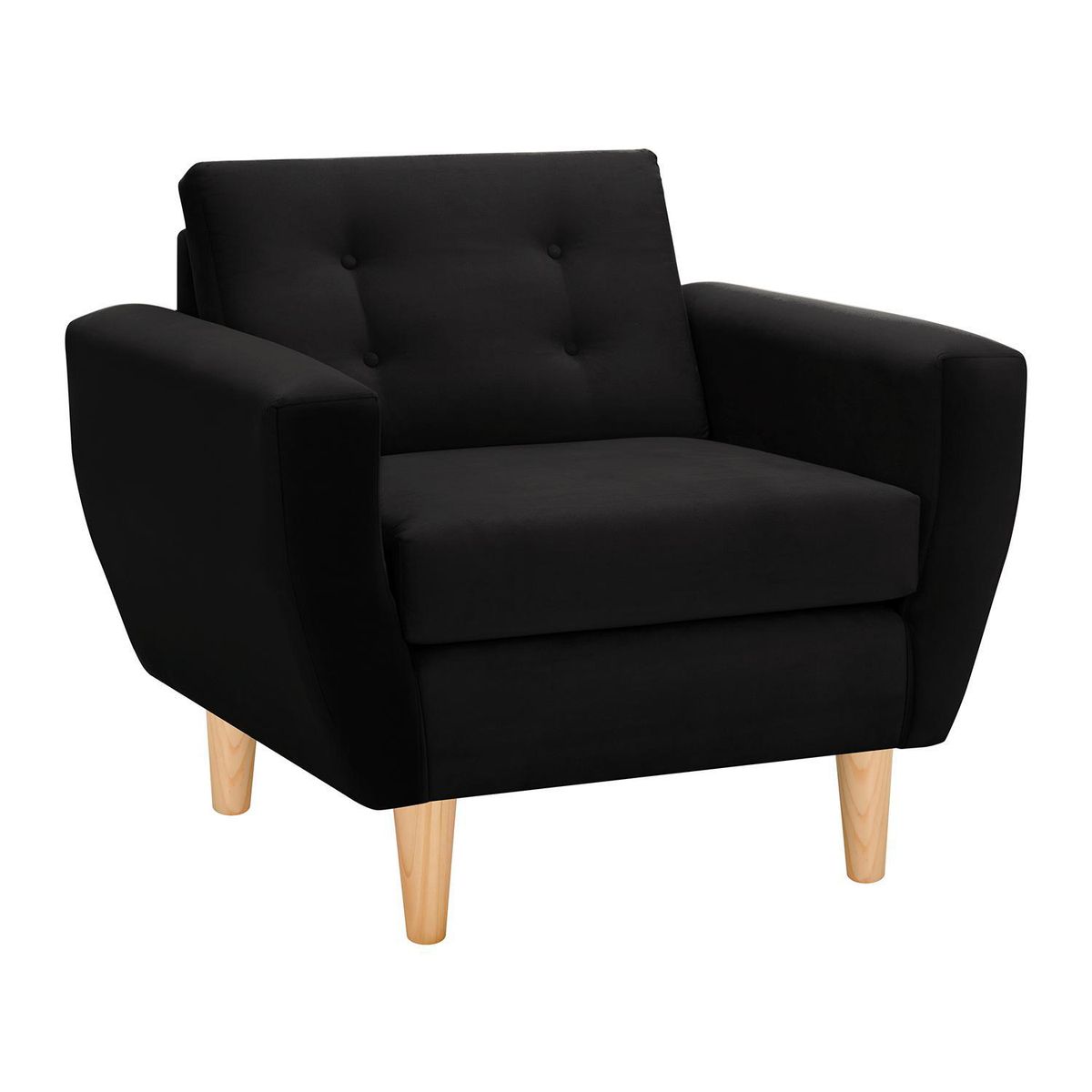 BODEVIR - Sillón 1 cuerpo BOTE 1C 95x80x83 cm Negro