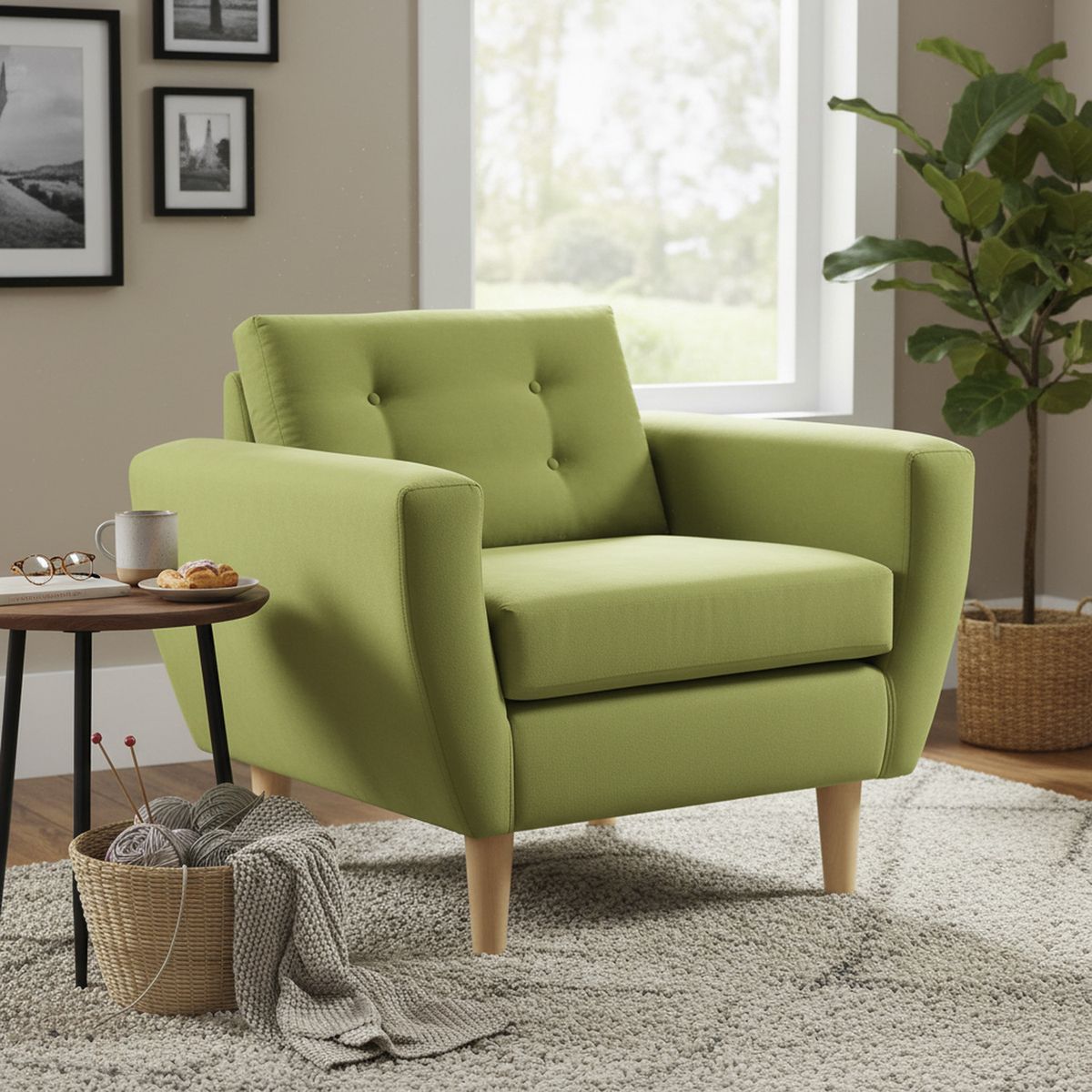 BODEVIR - Sillón 1 cuerpo BOTE 1C 95x80x83 cm Pistacho