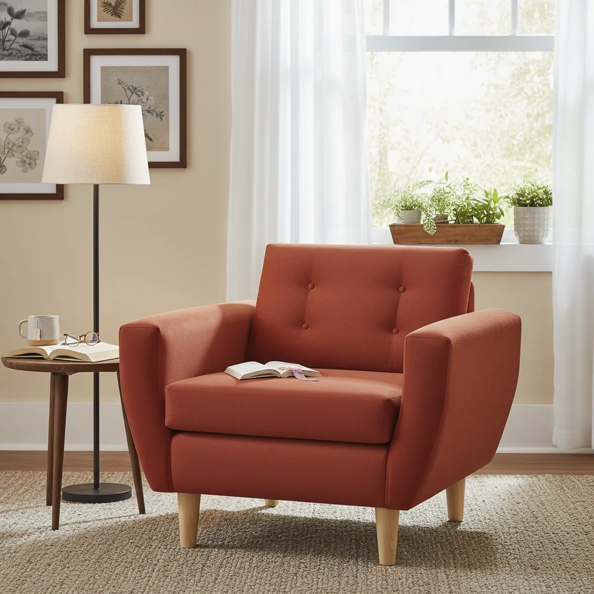 BODEVIR - Sillón 1 cuerpo BOTE 1C 95x80x83 cm Naranjo