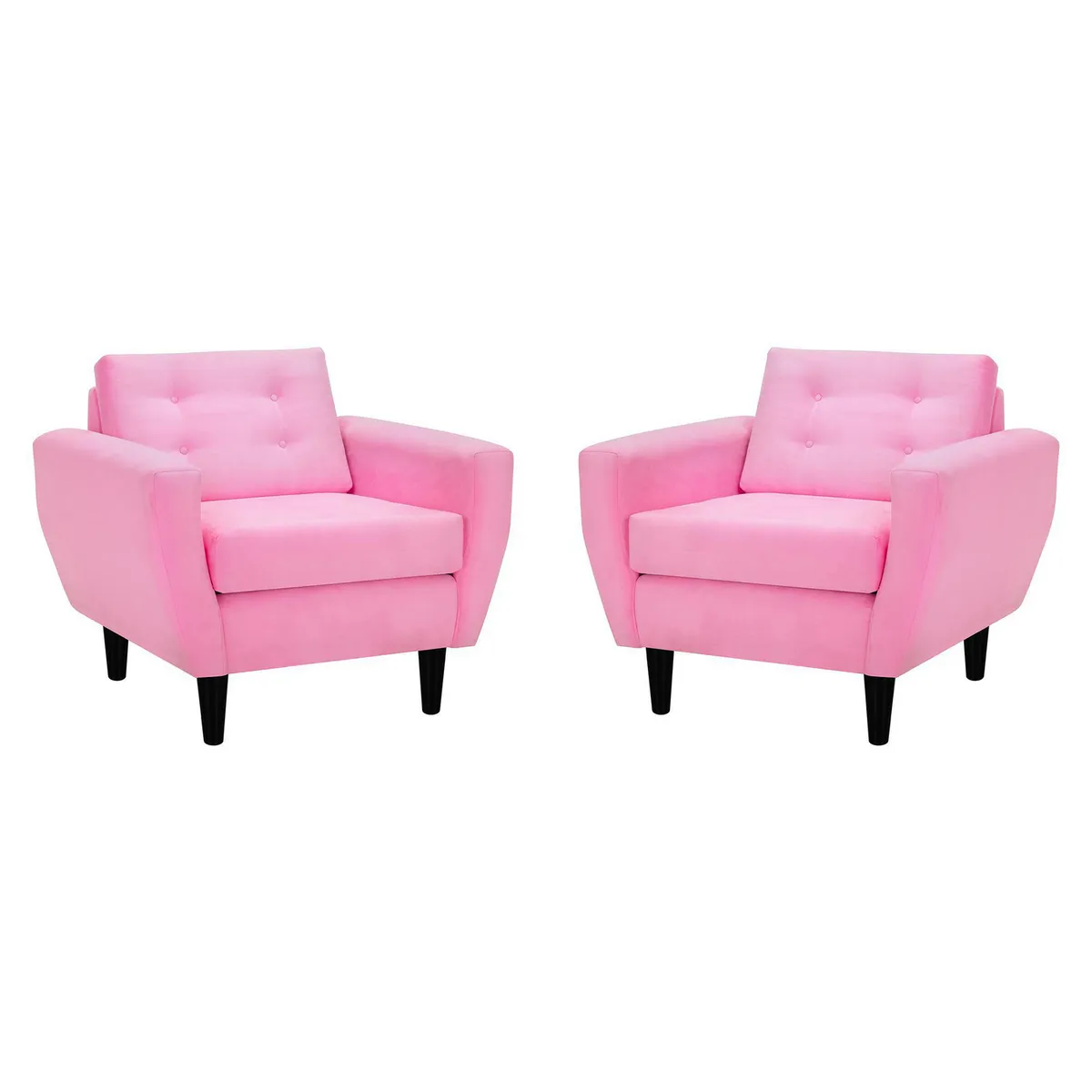 BODEVIR - Set de 2 sillones 1 cuerpo BOTE 1C 95x80x83 cm Rosado