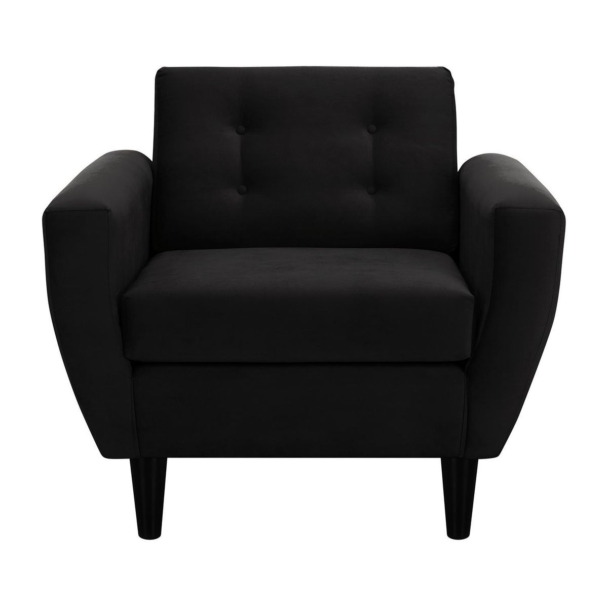 BODEVIR - Set de 2 sillones 1 cuerpo BOTE 1C 95x80x83 cm Negro