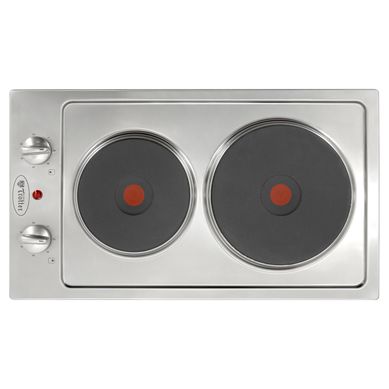 Encimera elctrica 2 quemadores negro/inox