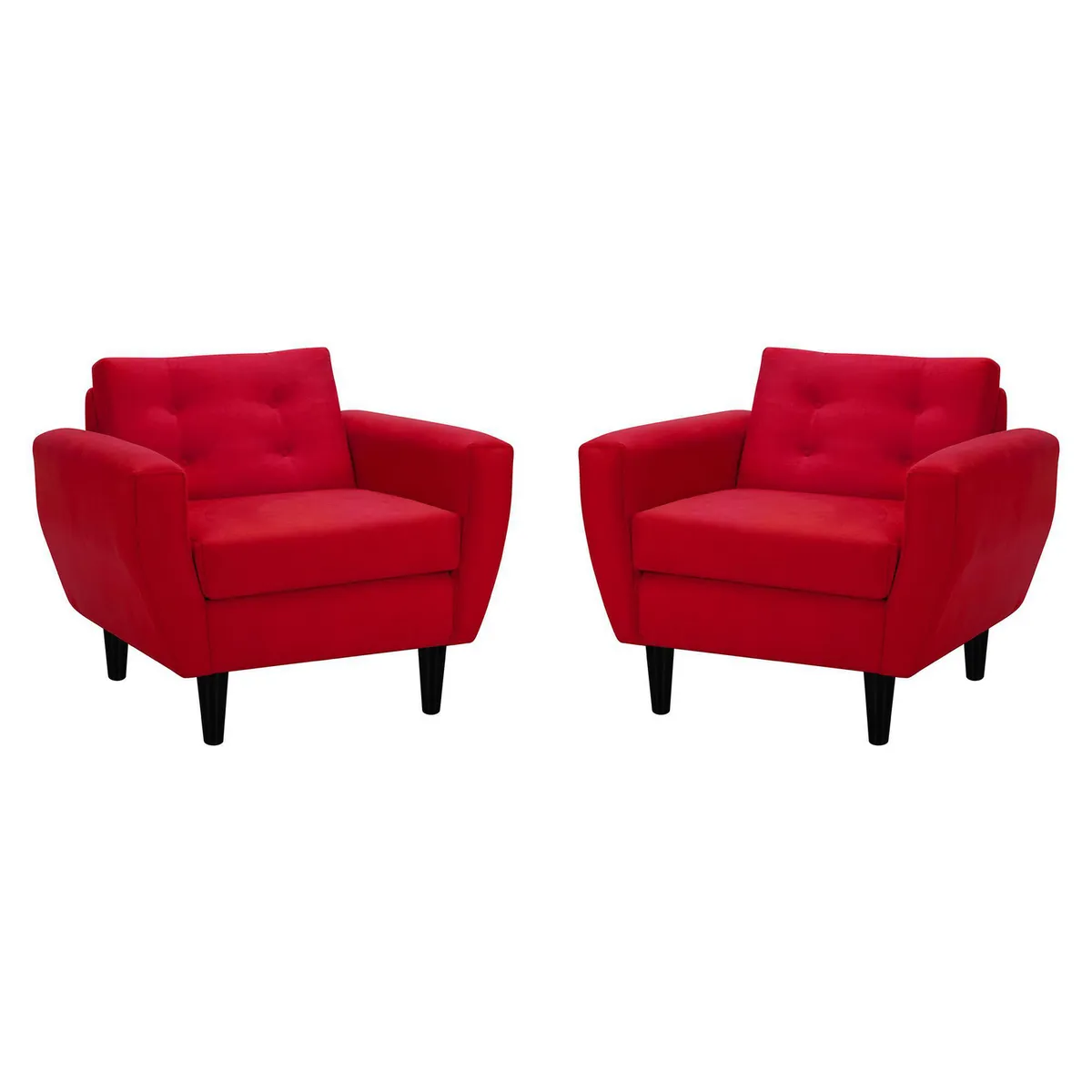 BODEVIR - Set de 2 sillones 1 cuerpo BOTE 1C 95x80x83 cm Rojo