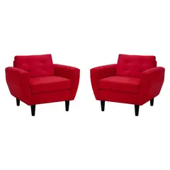 BODEVIR - Set de 2 sillones 1 cuerpo BOTE 1C 95x80x83 cm Rojo
