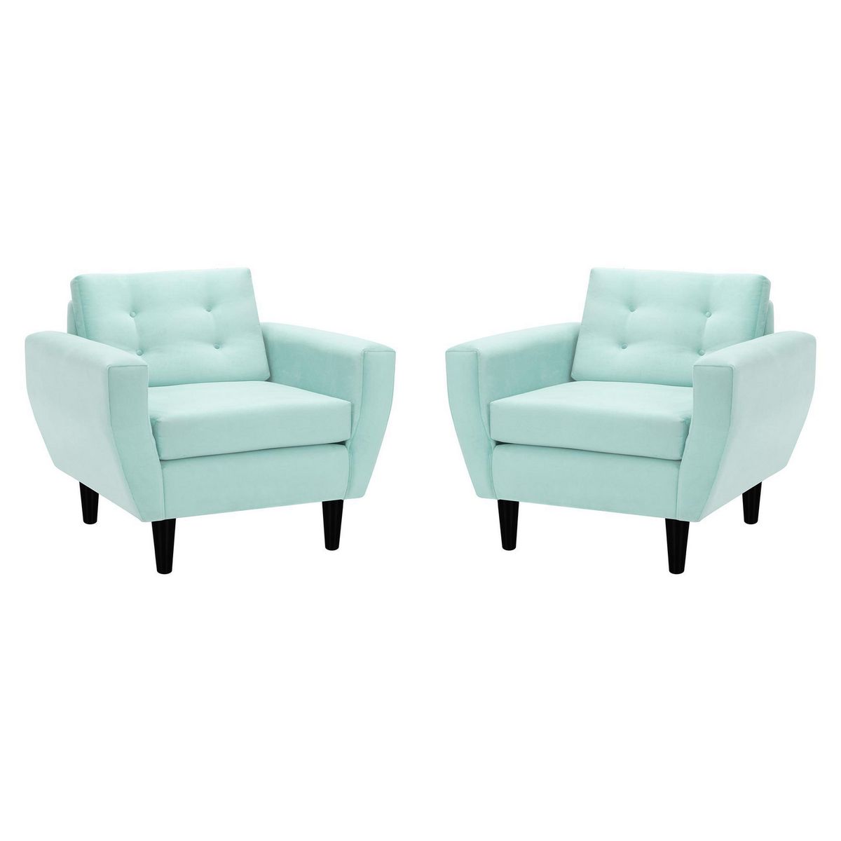 BODEVIR - Set de 2 sillones 1 cuerpo BOTE 1C 95x80x83 cm Verde Agua