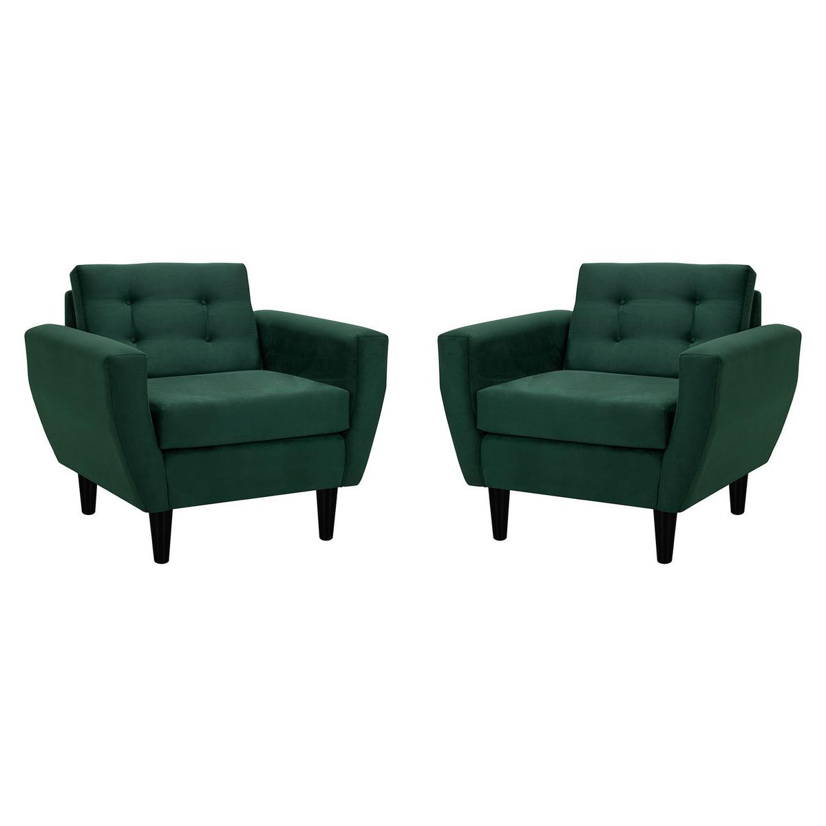 BODEVIR - Set de 2 sillones 1 cuerpo BOTE 1C 95x80x83 cm Verde Botella