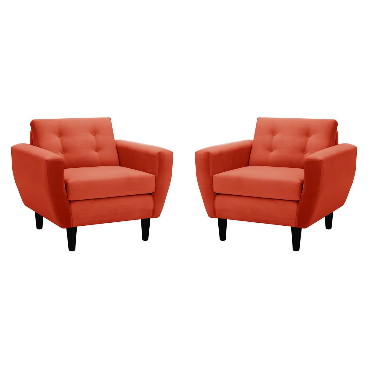 BODEVIR - Set de 2 sillones 1 cuerpo BOTE 1C 95x80x83 cm Naranja
