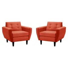 BODEVIR - Set de 2 sillones 1 cuerpo BOTE 1C 95x80x83 cm Naranja
