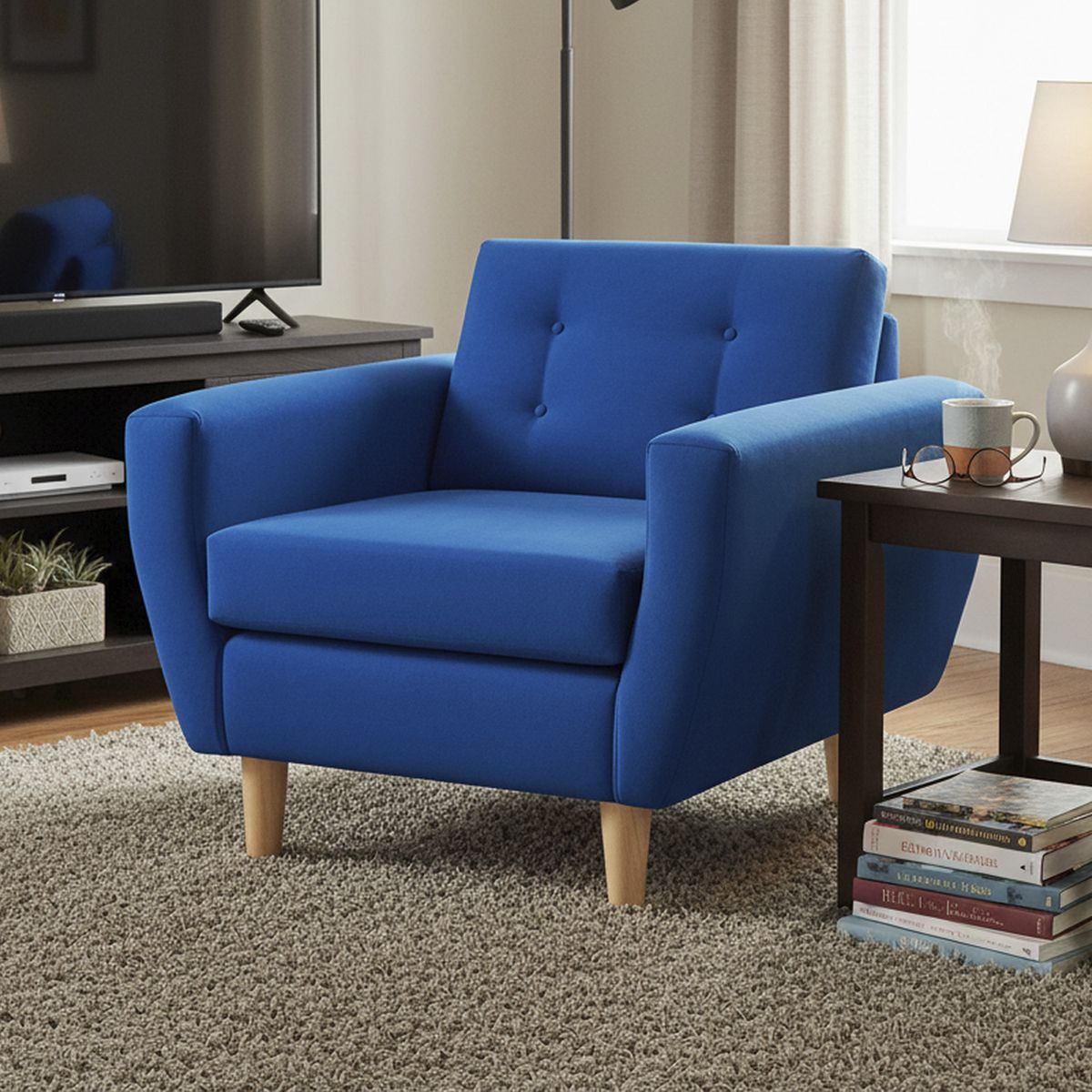 BODEVIR - Sillón 1 cuerpo BOTE 1C 95x80x83 cm Azul Rey