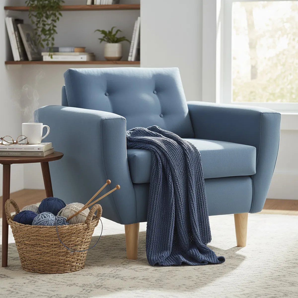 BODEVIR - Sillón 1 cuerpo BOTE 1C 95x80x83 cm Azul Petroleo